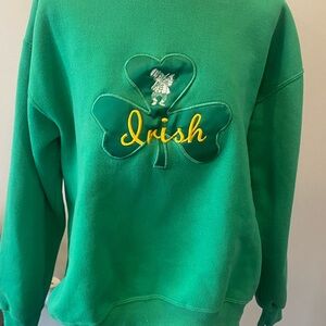 Vintage 90s Four leaf clover Green Irish Sweatshirt